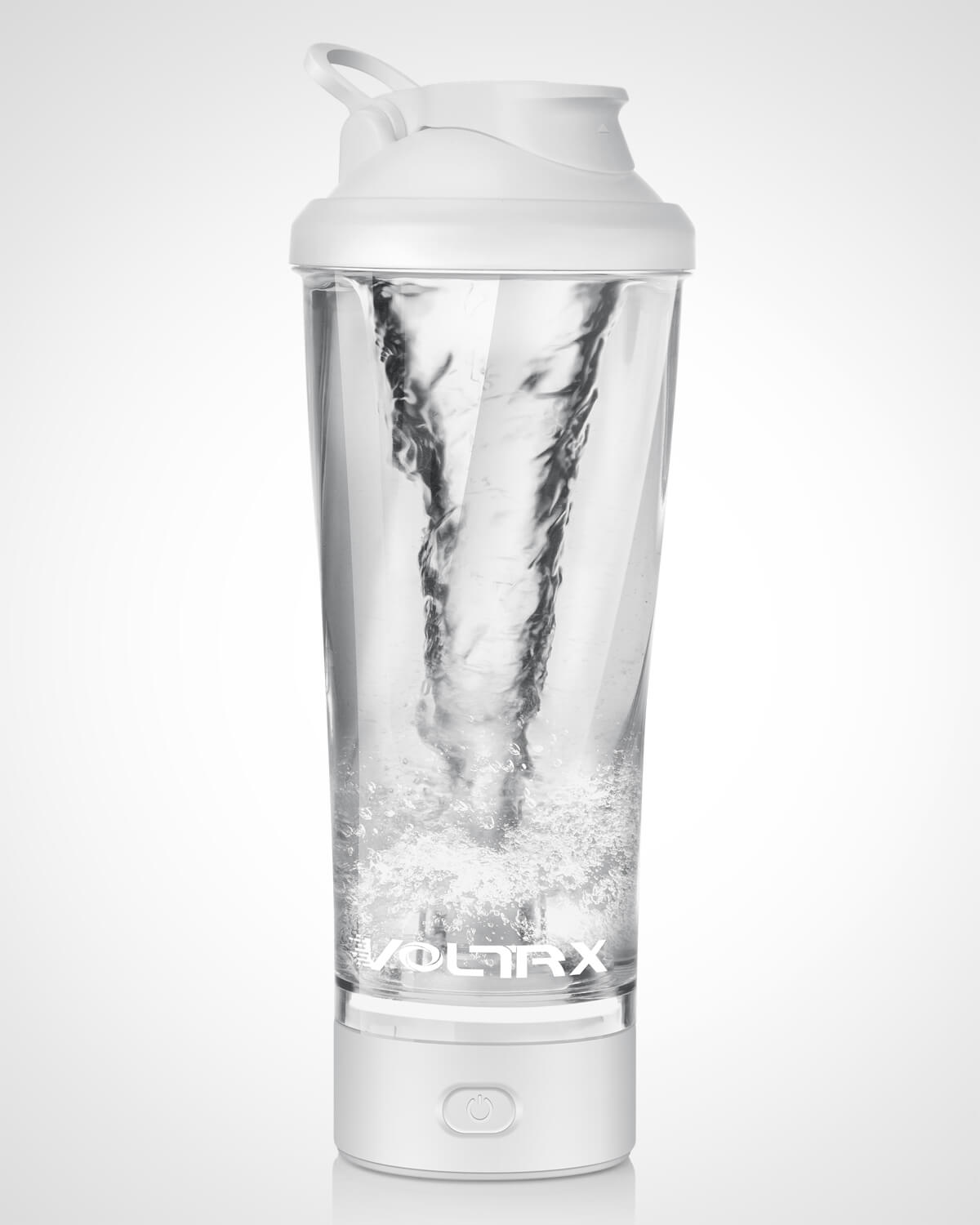 VOLTRX Vortex Electric Protein Shaker Bottle (White)
