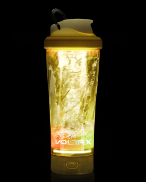 VOLTRX VortexBoost Electric Protein Shaker-Colored Base (Banana yellow)