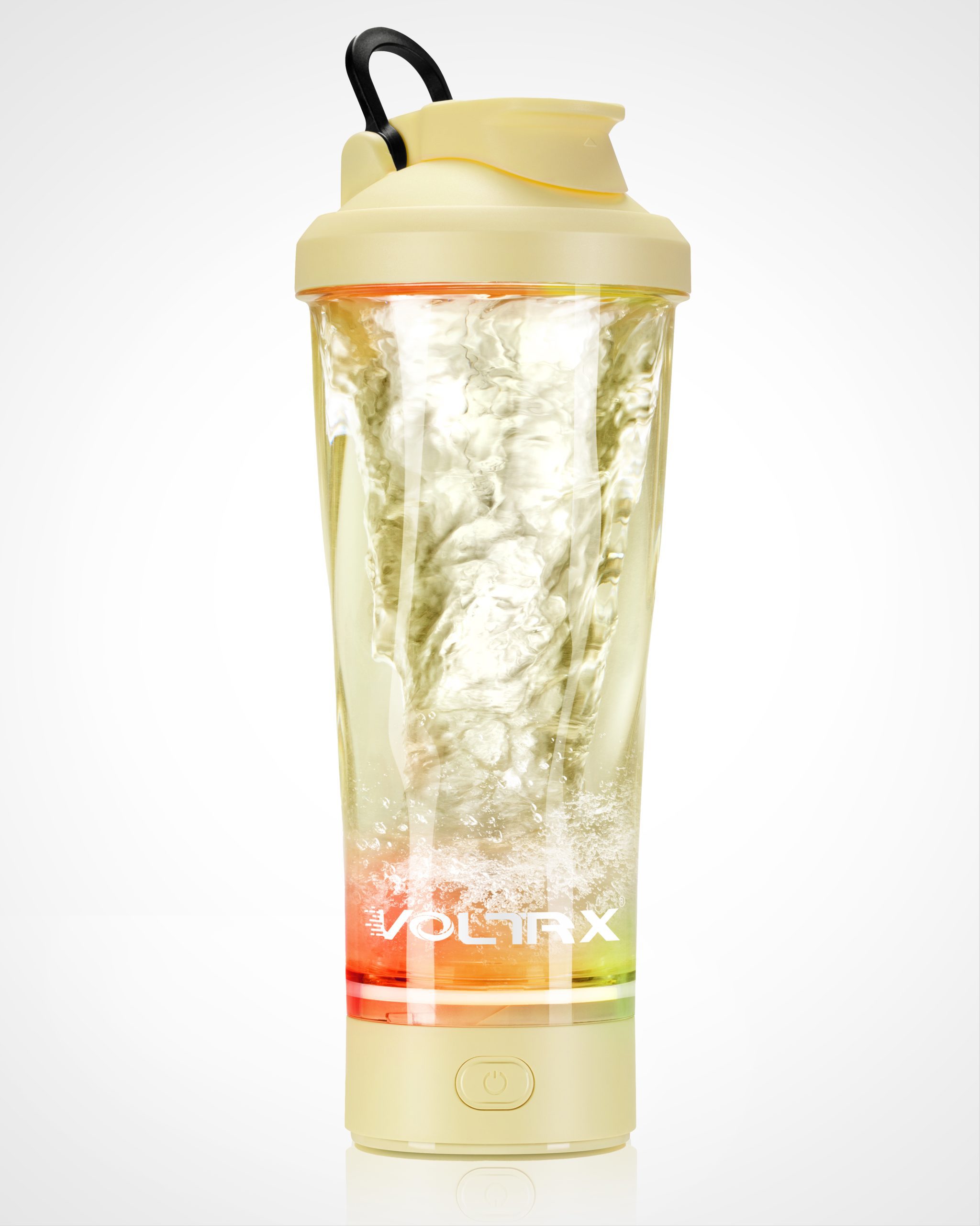 VOLTRX VortexBoost Limited Electric Shaker Bottle - Colored Base (Banana yellow)